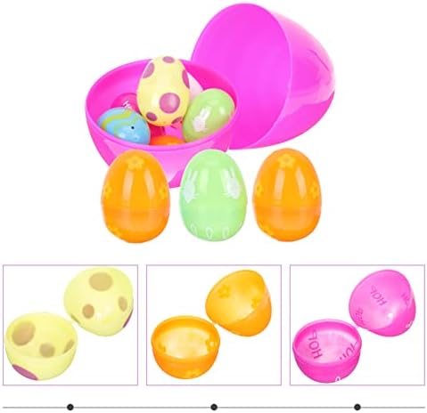 Zerodeko Fillable uskršnja jaja 13kom 1kom Velika plastična uskršnja jaja sa 12kom mala štampana uskršnja