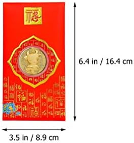 BESTOYARD kineski klasični crveni koverte HongBao Nova Godina crvene koverte Ox Zodiac wrap torbe crveni Lucky Money džepovi 2kom