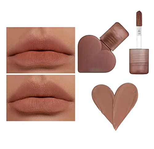 WGUST trending Makeup Love Velvet Non Stick Cup Lip glazura u obliku srca zračni jastuk za usne glazura za usne lagani baršunasti ruž za usne 2ml ruž za promjenu boje