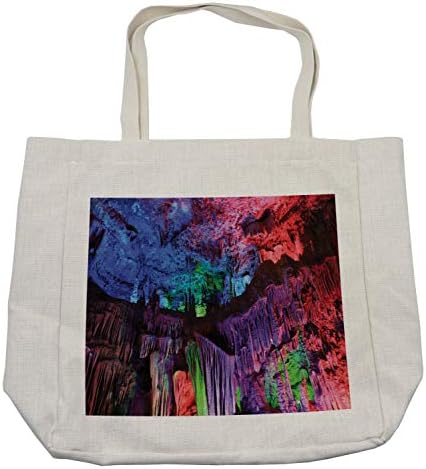 Ambesonne šarena torba za kupovinu, rainbow Colored rock Formation tema prirodne ljepote kompozicija