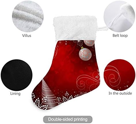 Alaza Božićne čarape Snježne pahulje i božićno drvce Klasično Personalizirano male uređenje skladištenja za