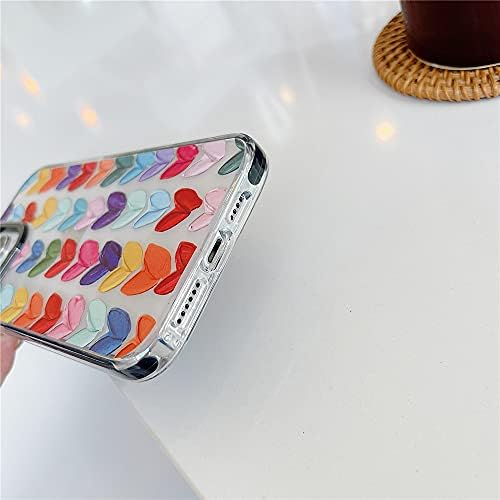 Fashion Love Hearts Clear futrola za telefon za iPhone 13 Pro Max 6.7 slatka boja sa ugrađenim poklopcem branika otpornim na udarce Specijalna koža za iPhone 13 Pro Max futrole