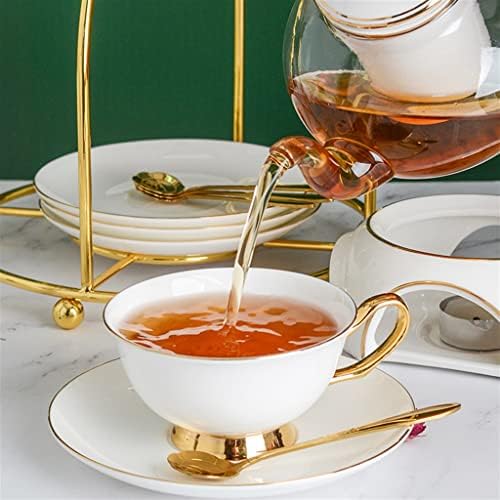 ZlxDP Engleski popodnevni čaj Europski stil cvjetni čaj za čaj za cvijeće Cvjetni čaj za čaj Keramički staklo kuhano voće čajnik