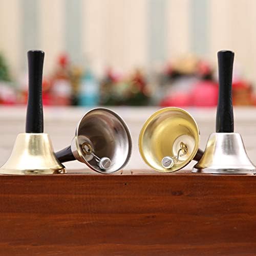 Tendycoco božićna mentalna ruka zvona drvena ručka servis zvona metala ručna zvona za djecu