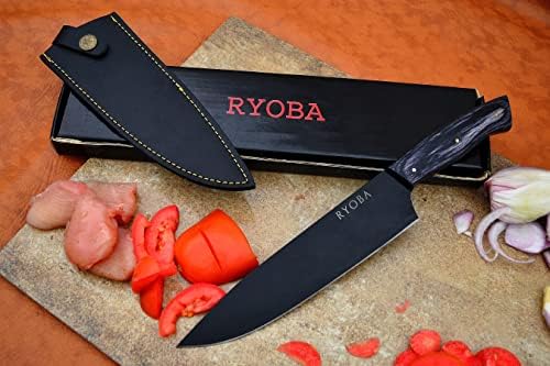 RYOBA Chef noževi | kuharski nož s visokim ugljikom obloženim titanijumom / nož za cijepanje oštrice