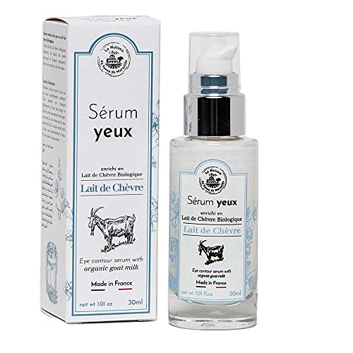 Maison du Savon - Serum za oči sa organskim kozjima mlijeko i shea maslac - napravljen sa esencijalnim uljima za kožu - 1 fl oz