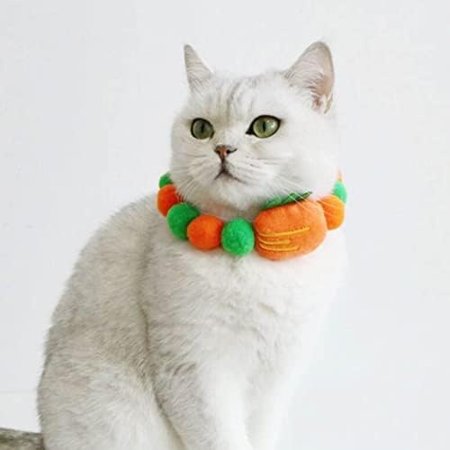 Ogrlica za kućne ljubimce Puppy Cat Dogs Plišani kuglice ogrlica za ovratnik Višebojna za festival narančasta