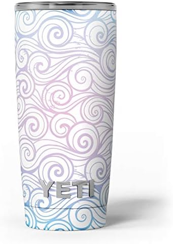 Dizajn Skinz Vivid Blue Gradiant Swirl - Kompletni vinil vinil komplet Kompatibilan je s Yeti Rambler