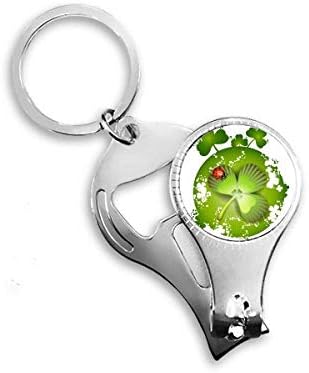 Četvoro listova djetelina Irska St.Patrick-ov dnevni nokti za nokte na noktiju prstena za ključeva ključeva