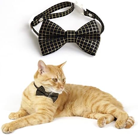 Dijiaxie Pet Nectie Fashion Plaid Cats Bowie Cute Bowknot Puppy ovratnici Podesivi ogrlica s mačićem