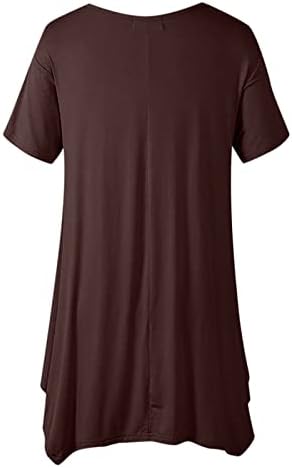 Ljetna pad majica Teen Girls 2023 odjeća trendy s kratkim rukavima pamuk Crewneck Brunch bluza za žene S1 S1
