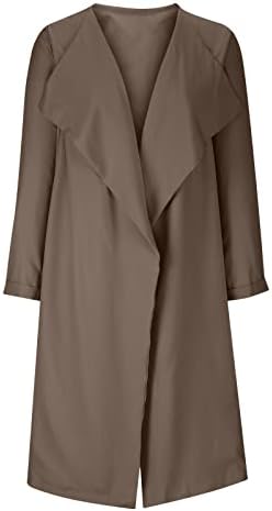 Zimski kaputi za žene dvostruki grudi dugi kaput Klasični rever kaput čvrsta boja otvorena prednja grašak