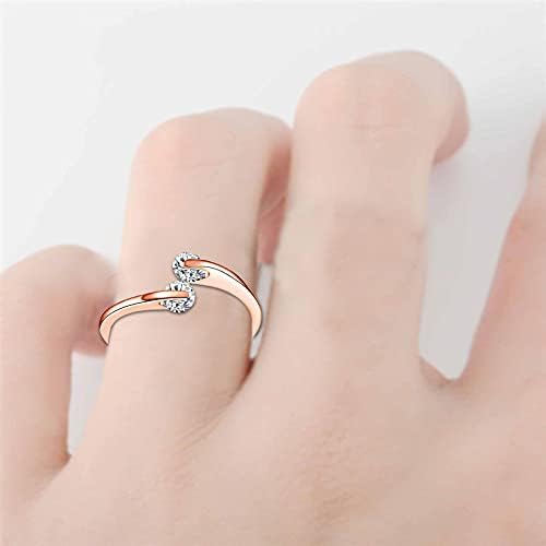 Ženski prstenovi modne perle Otvoreni prstenovi za anksioznost Podesivi prsten za prste za žene Jedinstveni spiralni vjenčani nakit koji odgovara prstenovima