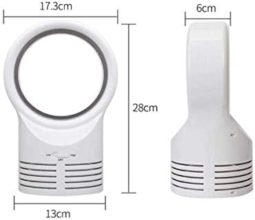 Raxinbang Bijeli Ventilator Bez Listova Prijenosni Lični Ventilator Punjivi Desktop Mini Poklon Ured Mute Desktop Zidni Sat