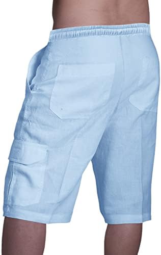 Muški punječi, muške povremene pamučne kratke hlače za pamučne pamučne multice džepne vrpce fitness