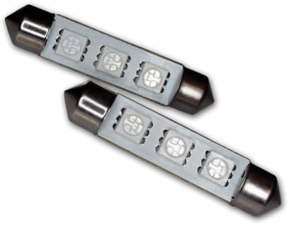 TuningPros Ledstl-42m-BS3 STEPL LED LED svjetlosne žarulje Festoon 42mm, 3 SMD LED plavi 2-PC set