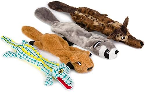 Azsmuk pas škripane igračke Nema punjenja, igračka za kućne ljubimce sa izdržljivom dvoslojnom tkaninom za male