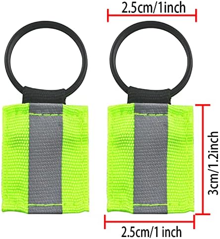 Zzlzx reflektivni patentni zatvarač povlači 12pcs najlonske reflektirajuće tastere za tastere za ruksak za prvu pomoć na ruksaku, svijetle oznake