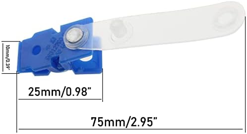 Značka klip SJZBIN 30kom dvostruka rupa plava PVC Plastična značka kopče sa prozirnim PVC naramenicama za lične