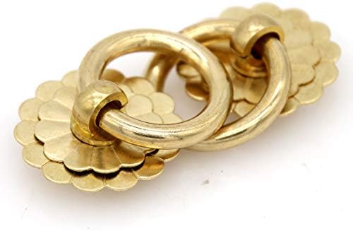 LXZ 4 kom Vintage Zlatni mesingani prsten vuče - čisti čvrsti Mesingani ormar hardver - veličina prstena
