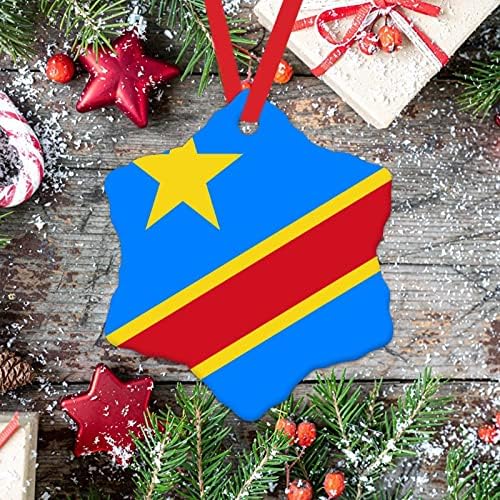 Kongo keramički ukrasi za Božić dekoracije Kongo zastava za drvo ukras nacionalna zastava zemlja suvenir grad poklon Božić dekor Božić ukrasi Božić poklon za djecu