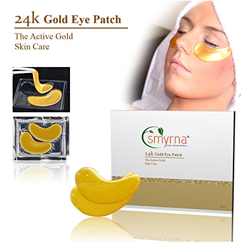 Smirna® 24k Nano Gold Collagen jastučići za maske za oči - flasteri ispod očiju-crna maska - popravljajte