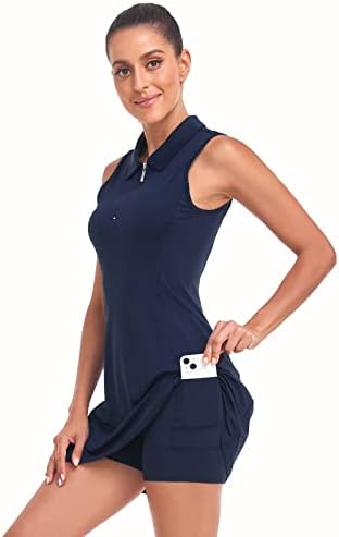 Cucuchy Womens Polo tenis Golf haljine sa kratkim rukavicama bez rukava uz atletska haljina
