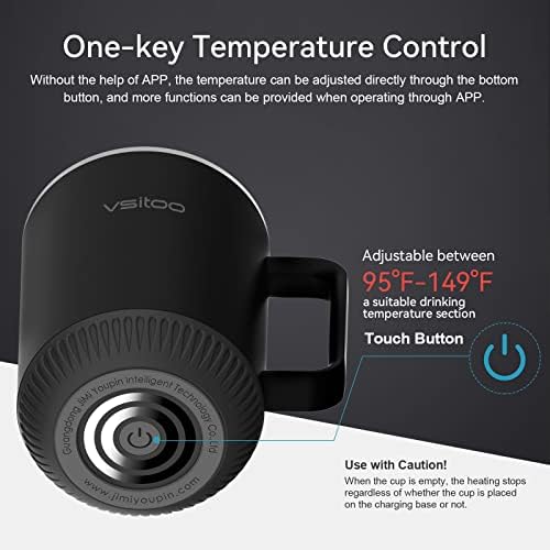 vsitoo kontrola Temperature Smart Mug 2-Neka vam kafa bude vruća cijeli dan, šolja za kafu sa LED ekranom,