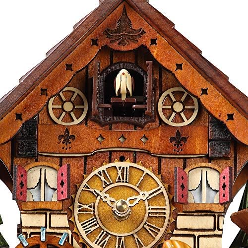 KINTROT CUCKOO sat ručno izrađen tradicionalni crni šumski drveni sat zidni dekor