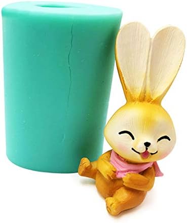 3D Uskršnji zec zec silikonski kalup gline sapun epoksidne kalup kolač čokoladni dekor djeca Uskršnji poklon