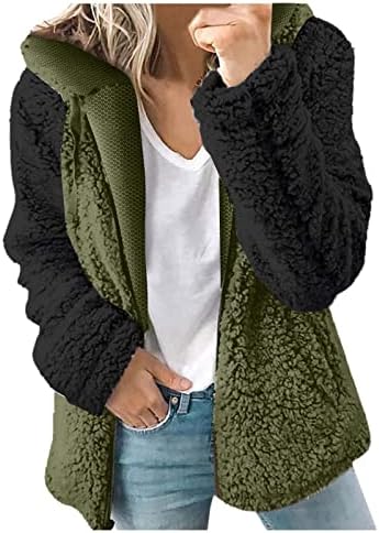 NOKMOPO ženske kišne jakne ženski modni plišani patentni patentni zatvarač dugih rukava šivanje topli džemper vrhovi kaput zime