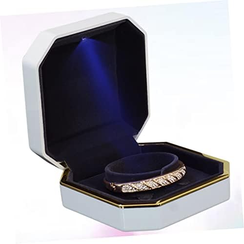 Operitacx 1pc Politika za prijedlog prstena za mini nakit kutija za vjenčanje nakit držač naušnice kutija poklon nakit čuva kutije nakit prikaz nakit za skladištenje kućišta privjesak nakit