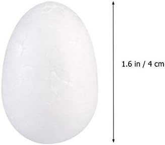 Prettyzoom Uschest Jaje 50pcs Bijelo pjenasto jaje za Uskrs, DIY ručno izrađene bojenje jaja Uskršne igračke Uskršne barijske zalihe 4cm DIY ISSTESH jaja