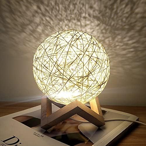 Romantično noćno svjetlo Creative ins Vjetar Zvjezdana stolna lampa spavaća soba noćna lampa Fantasy Rattan Ball Moon Light