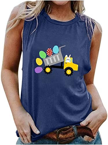 Ženski smiješni grafički tenkovi Ljetni majica bez rukava za odmor bez rukava od perjehnih prsluka