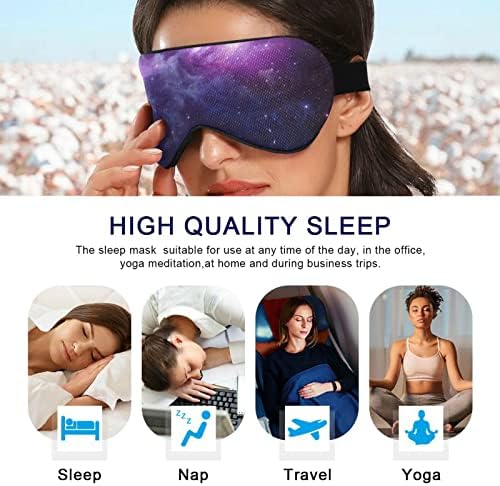 Unisex Sleep maska ​​za oči kosmic-ljubičasta-aurora-galaksična noćna maska ​​za spavanje
