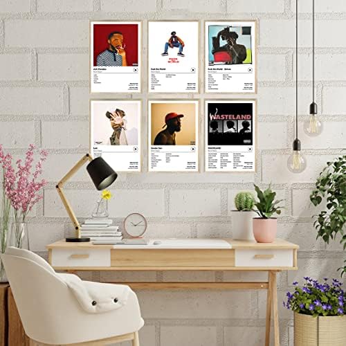 Hulilis Brent Faiyaz Music Album Posteri za ispis soba Estetski spavaonice Dorm HD Ispis estetske slike za dnevnu sobu Spavaća soba Glazba Učionica Zidni umjetnički dekor set od 6 Unfrant 7x10 inča