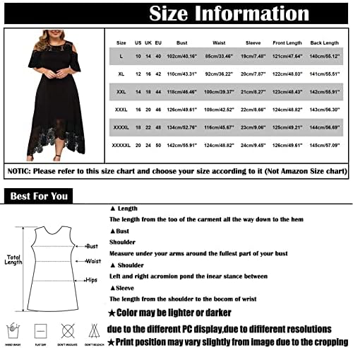 Fqzwong Lace Floral a Line Ruffle kratki rukav Plus Size Maxi haljina elegantne elegantne maturalne