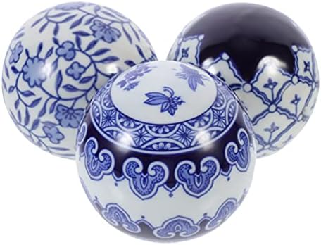 VeeMoon 3pc ukrasne porculanske kuglice, mala keramika kuglice Desktop ukras za kućni uredski poklon