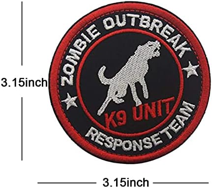 Veelkrom Zombie outbreak odgovor TIM K9 Jedinica Policijskog pričvršćivača zastepene zastepene zastepene vojske SWAT Morale kuka i povratna postrojenja Taktičana značka SWAT za uslugu životinjski prsluk