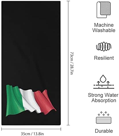 Italija Ručnik za zastavu 28.7 X13.8 Krpe za lice Superfine vlakne visoko upijajući ručnici ručnici