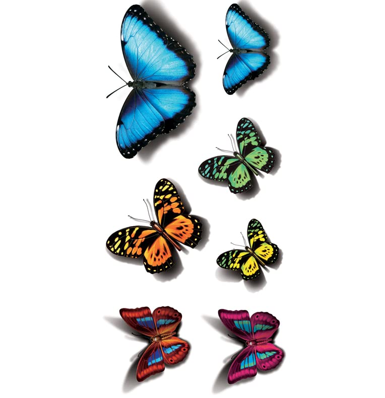 8 listova 3D boja leptir tetovaže naljepnica naljepnica nalik naljepnica naljepnica naljepnica za leptir vodootporne