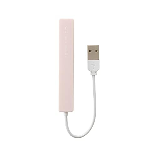 Nakabayashi Z0234 USB Hub, USB 2.0, 4 porta, Shell Pink