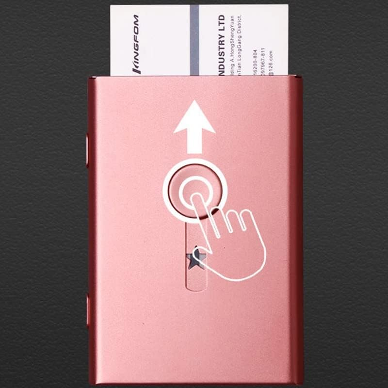 Lhllhl držač vizitkarte ručni Push Kartični paket za članstvo u bankovnoj kartici metalna tanka kutija za pakovanje vizitkarti Organizator