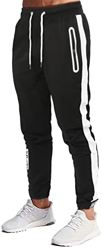 Outson muške dukseve Jogger-a, tanke FIT pantalone sa džepnim bočnim prugastim reflektorima za staze za trčanje, teretana, trčanje