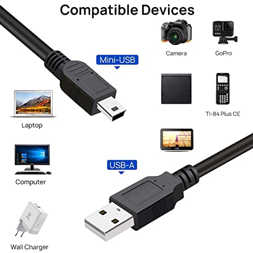 Saitekch IT 10 Pack 3 FT USB 2.0 A do mini 5 pin B kabla za vanjske HDD-ove / kamere / čitače kartice / MP3 uređaj -Black