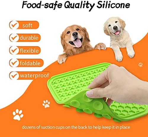 Lick Mat za pse, silikonska podloga za hranjenje pasa za anksioznost & amp; olakšavanje dosade ,snažno