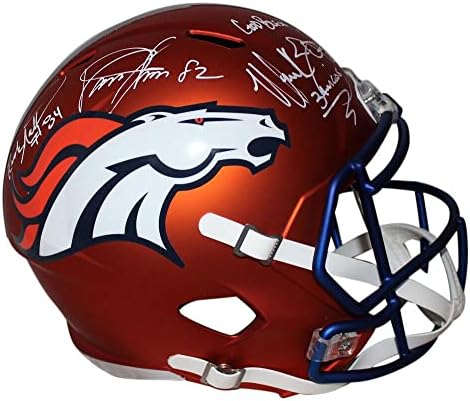 Tri amigosa sa potpisom / potpisom Denver Broncos F / s Blaze kaciga JSA 34408-NFL kacige sa autogramom