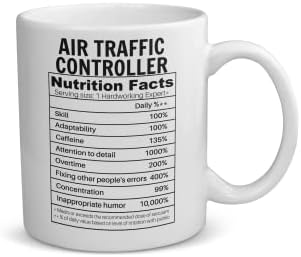 Kontrolor vazdušnog saobraćaja ATC nutritional Facts šolja za kafu, najbolji diplomirani pokloni za muškarce ili žene, posao predstavlja šolju za čaj, 11oz