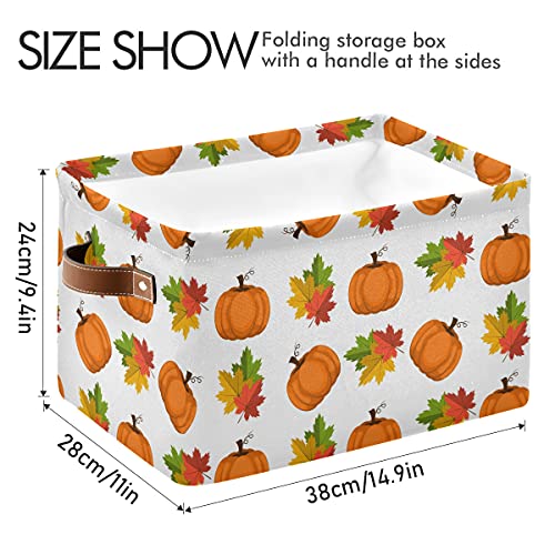 Scary bundeve Halloween Skladištenje bin svuda s ručkama Pravokutna vodootporna korpa za skladištenje Cube Closet
